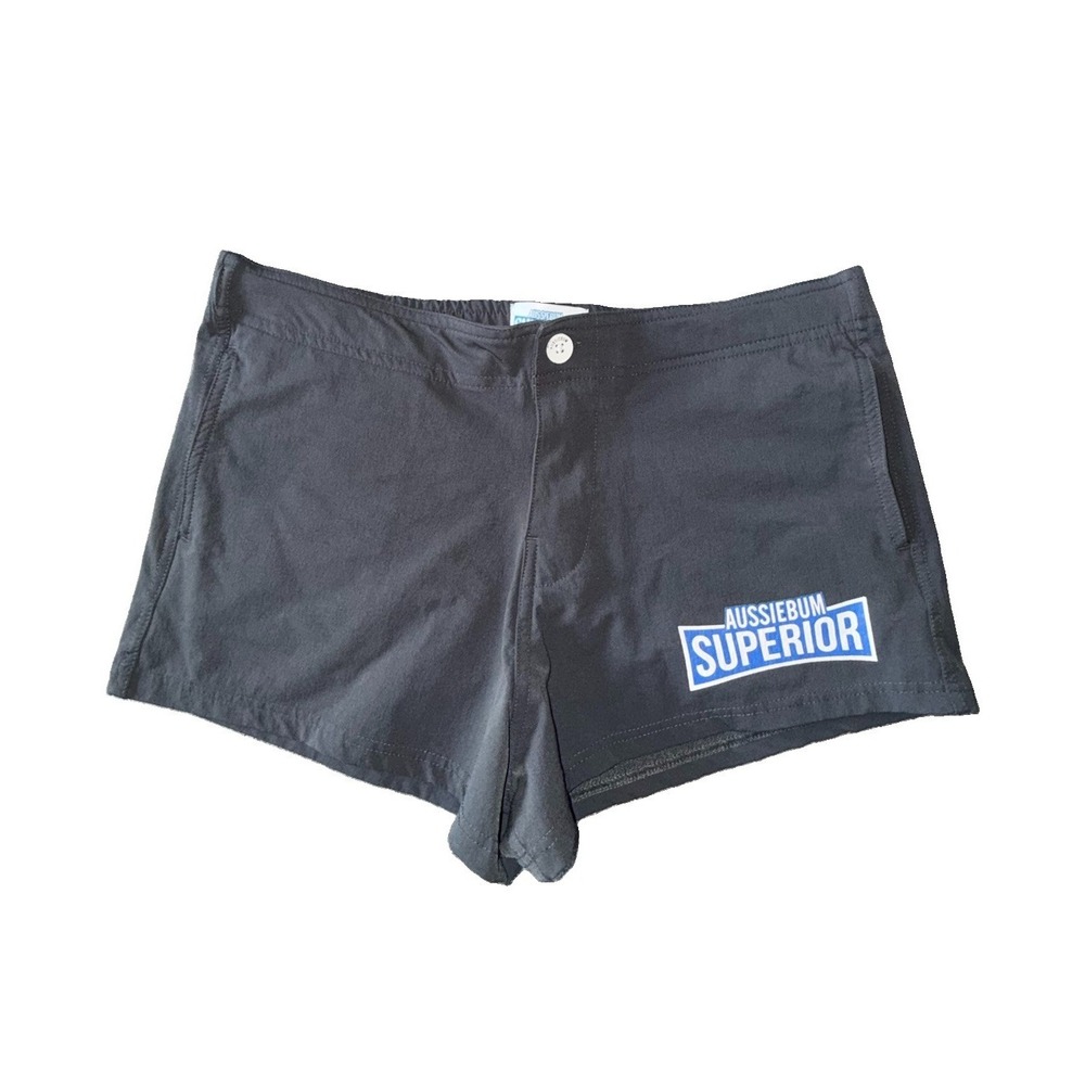 Aussiebum Charcoal Swim Trunks Size Large Superior Stav Size Large Four Pockets
